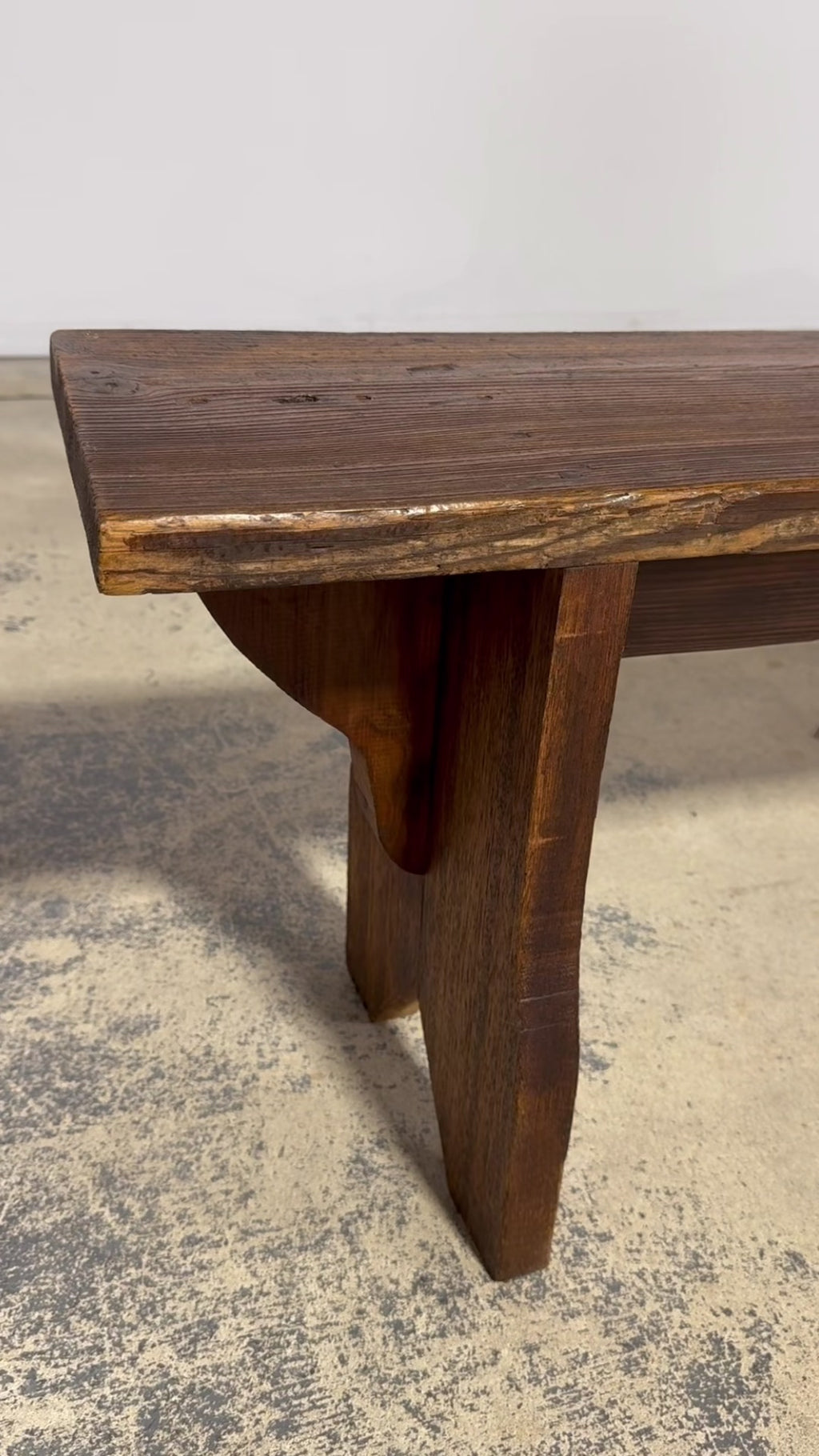 Late 19th Century French Provincial Rustic Pine Farmhouse Bench