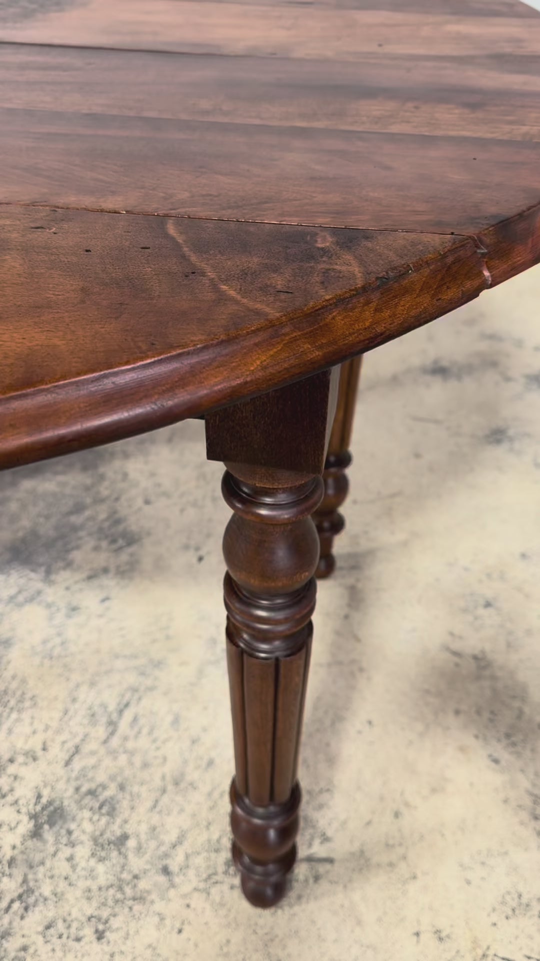 Antique Country French Provincial Maple Drop Leaf Table
