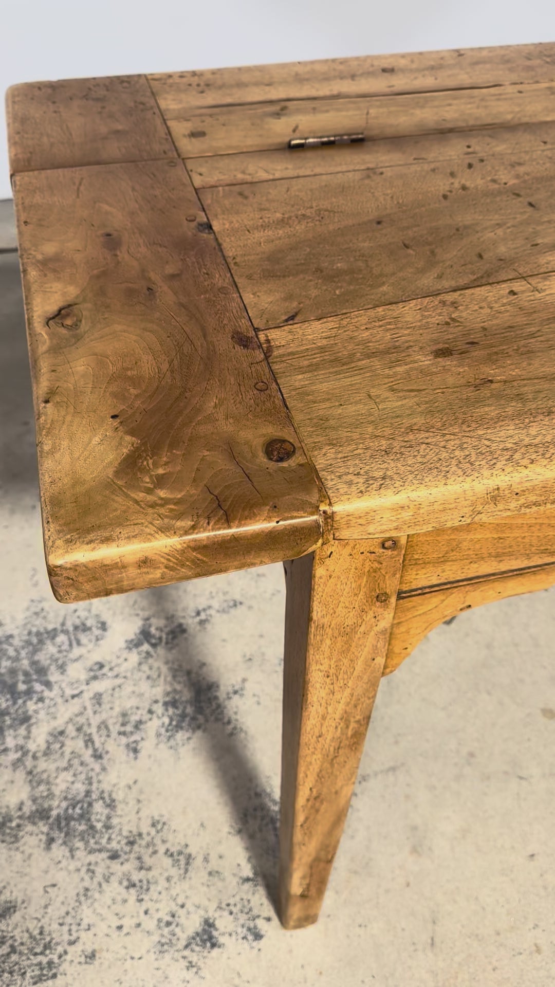 Early 19th Century French Provincial Fruitwood Petrin Dough Table