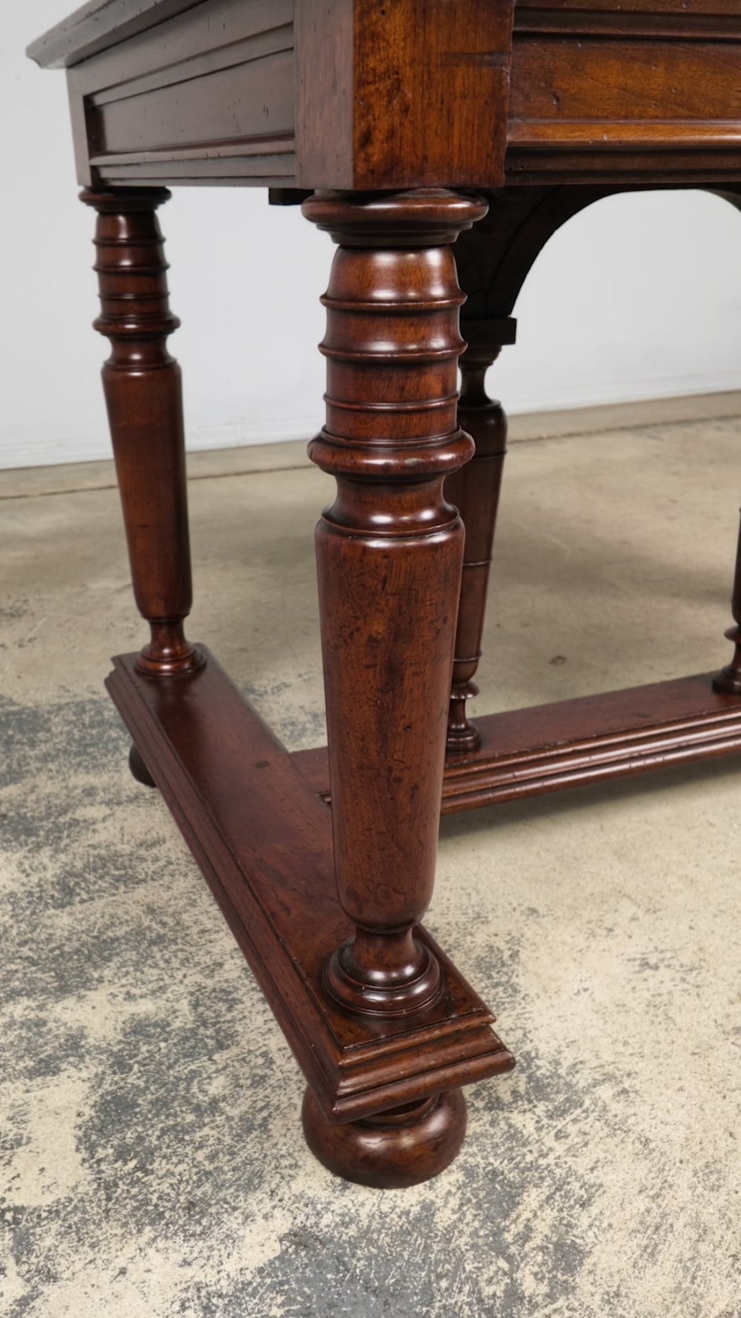 Late 19th Century French Henri II Revival Walnut Library Table