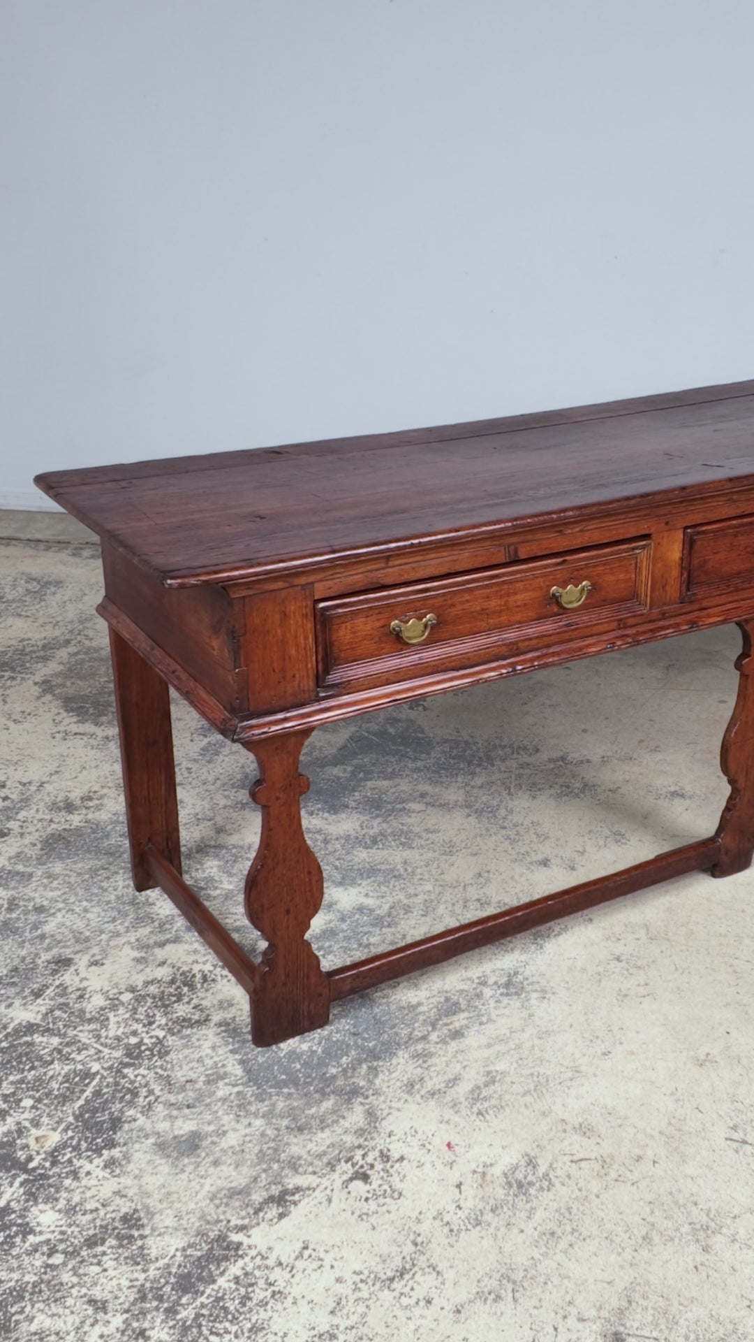 Late 18th Century English Pine Dresser Base or Server with Three Drawers