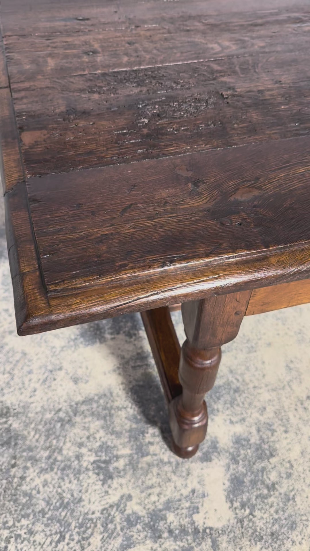 Early 19th Century French Provincial Oak Farm Table