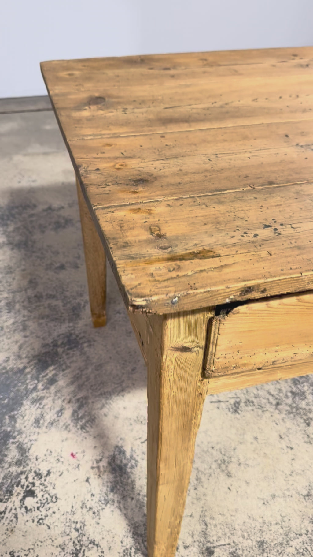 19th Century Country French Provincial Pine Farmhouse Island