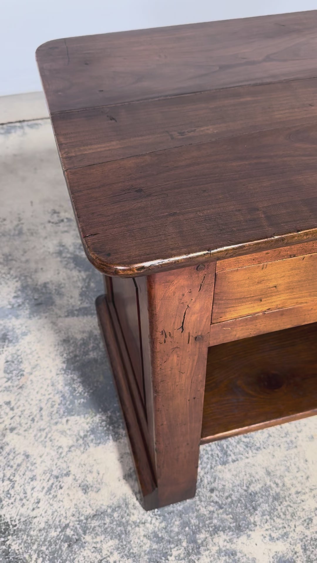 19th Century French Provincial Walnut Work Table