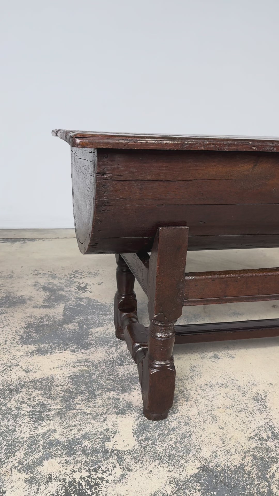 18th Century French Provincial Oak Petrin Dough Bin Table