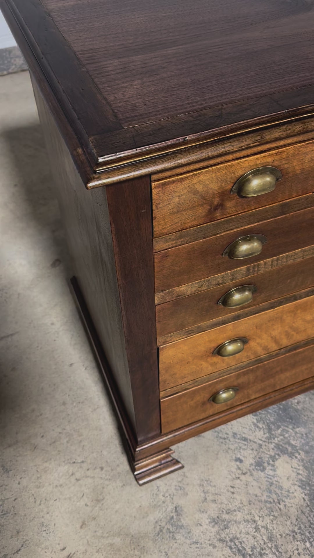 Antique French Louis Philippe Style Walnut Chest of Drawers