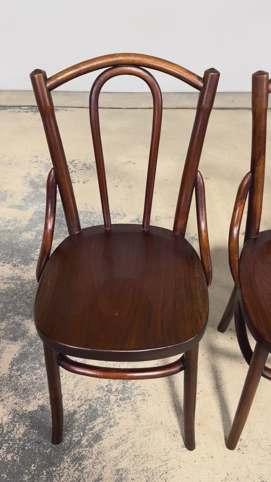 Set of 4 French Bentwood Bistro Dining Chairs, Provence, Mid-20th Century
