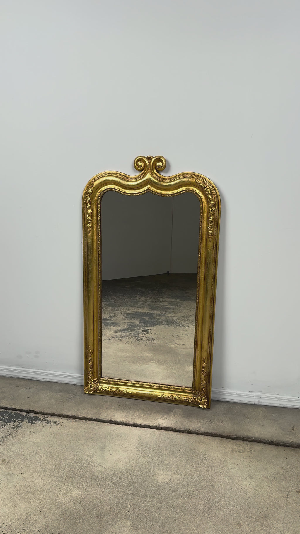 Mid-19th Century Restored French Louis Philippe Giltwood Mirror
