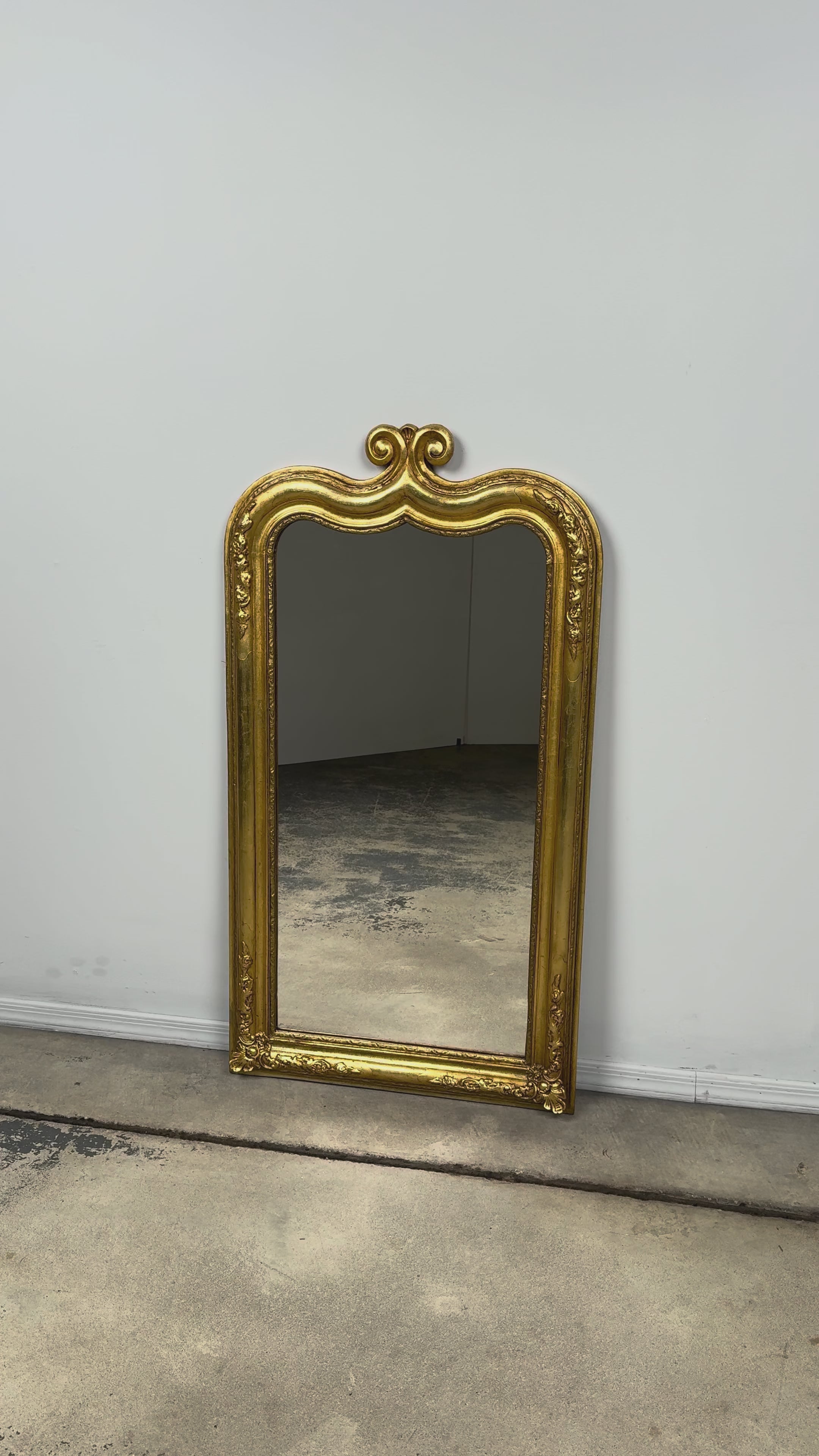 Mid-19th Century Restored French Louis Philippe Giltwood Mirror