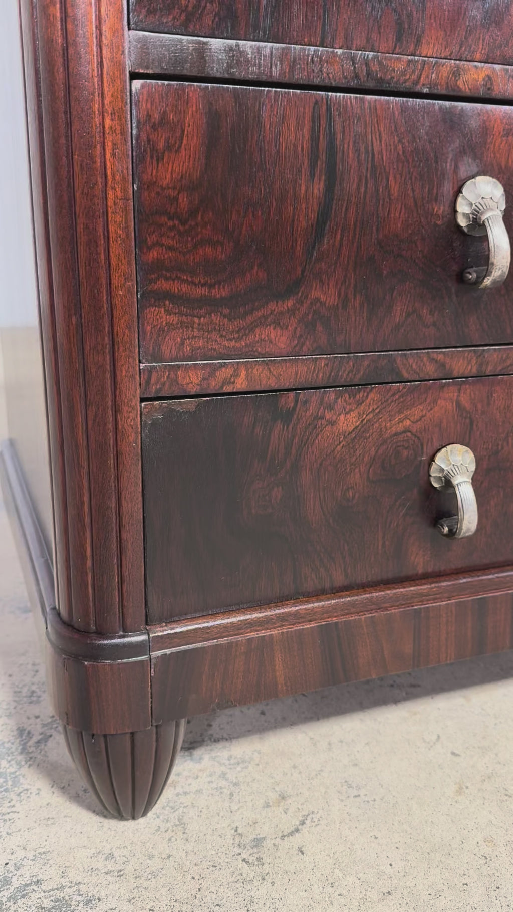 1930s French Art Deco Rosewood Chest of Drawers