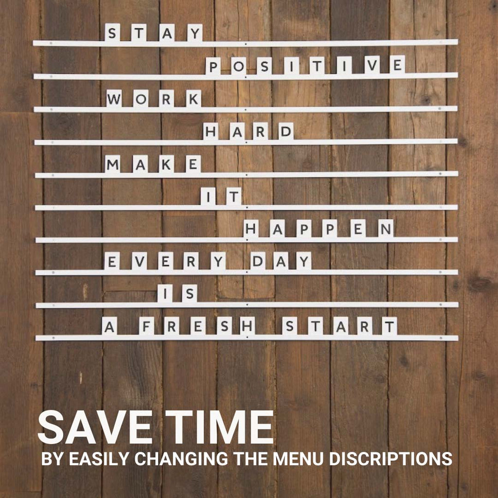 Wooden Letter Display - Wooden Bakery Menu - StandOut Wooden Letter Board