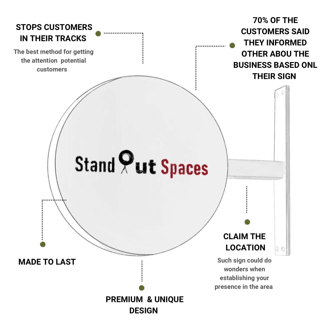 Round Aluminum Shop Sign - StandOut Sign