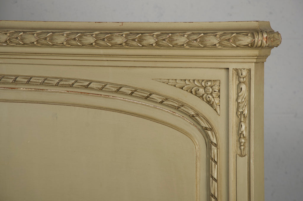 Antique French Louis XVI Painted Green Twinsize Bedframe