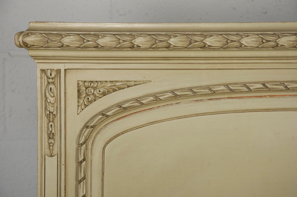 Antique French Louis XVI Painted Green Twinsize Bedframe