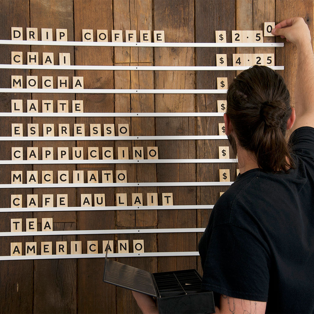 Wooden Letter Display - Wooden Bakery Menu - StandOut Wooden Letter Board