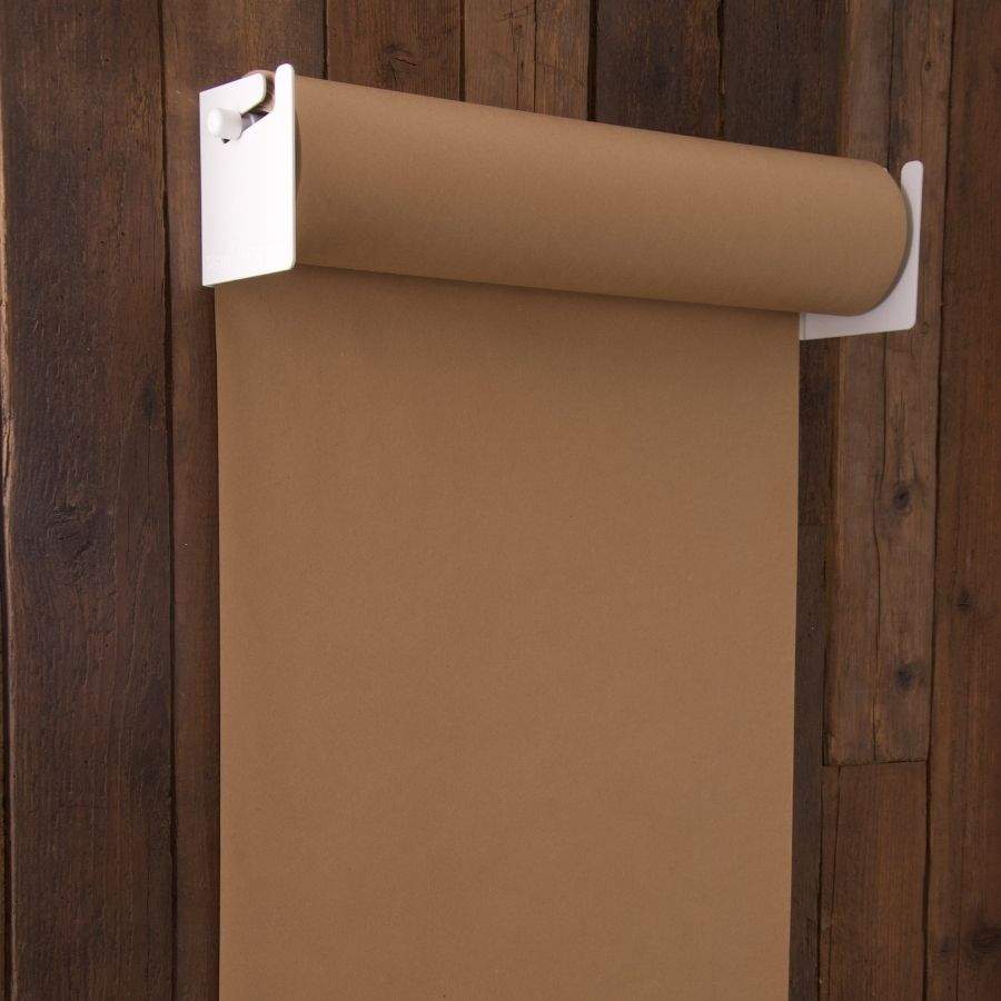 Wall Mounted Paper Roller Butchers Paper Dispenser Roll Holder Studio Farm  House Wall Decor Black or White Standout Spaces 
