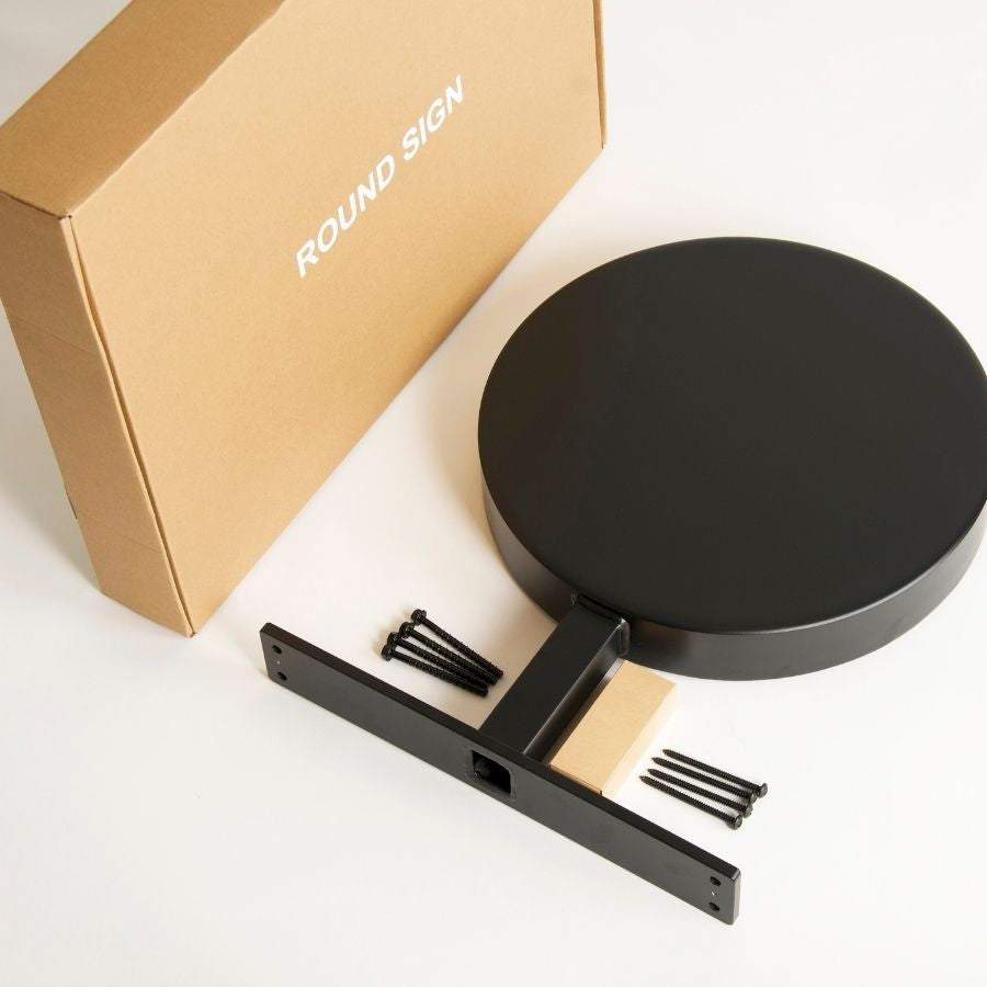 Round Aluminum Shop Sign - StandOut Sign